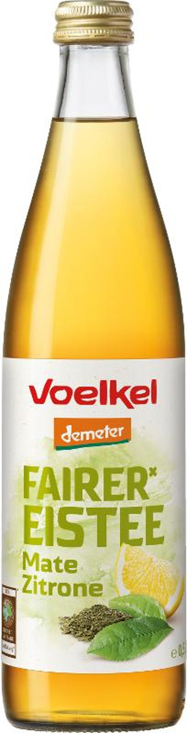 Produktfoto zu Fairer Eistee mit Mate und Zitrone