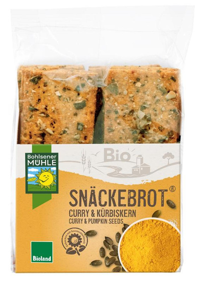 Produktfoto zu Snäckebrot Curry & Kürbiskern
