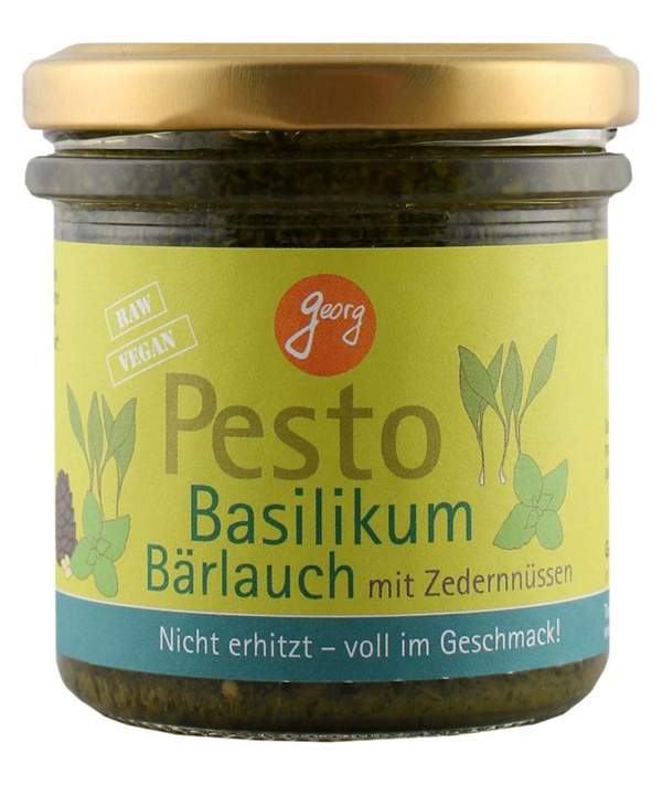 Produktfoto zu Pesto Basilikum-Bärlauch mit Zedernnüssen