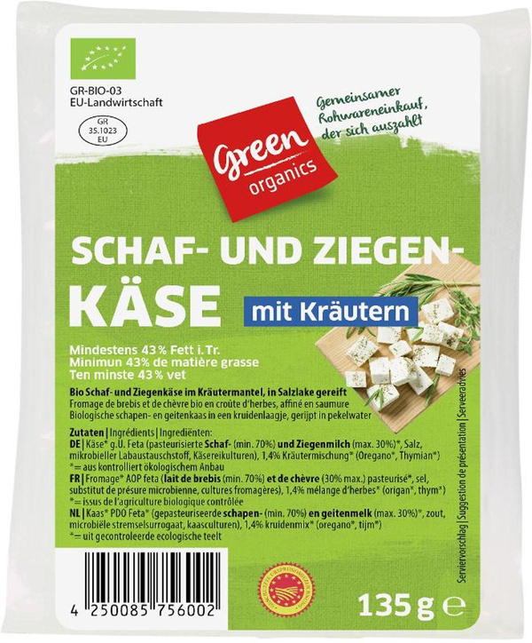 Produktfoto zu Schafs- und Ziegenkäse mit Kräutern