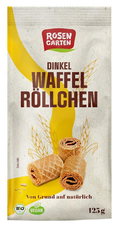Produktfoto zu Dinkel Waffelröllchen natur
